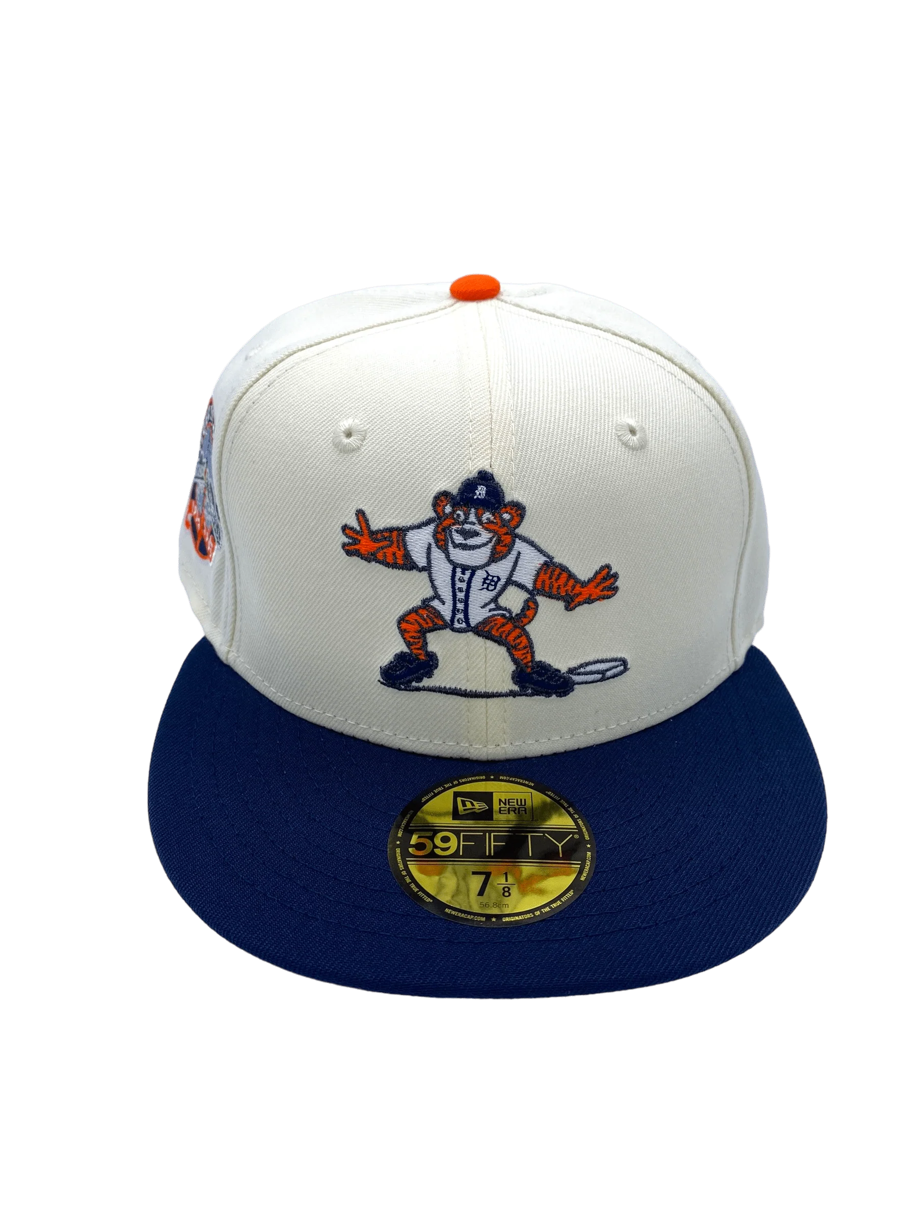 Detroit Tigers New Era Chrome/Navy Paws Mascot Custom Side Patch 59FIFTY Fitted Hat - Men's - Image 4
