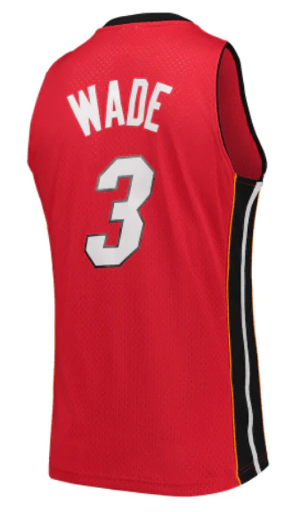 Adult Dwayne Wade Miami Heat Mitchell & Ness 2005-06 Red Throwback Swingman Jersey - Men's - Image 3