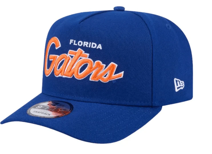Adult Florida Gators New Era Blue Script A-Frame 9FIFTY Adjustable Snapback Hat- Men's - Image 2