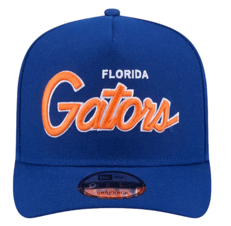 Adult Florida Gators New Era Blue Script A-Frame 9FIFTY Adjustable Snapback Hat- Men's - Image 5