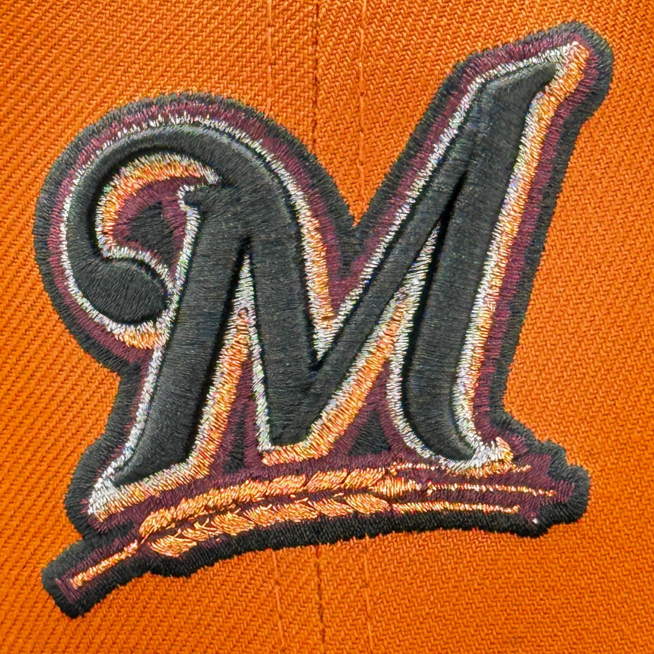 Adult Milwaukee Brewers New Era Orange Planet Ape Custom Side Patch 59FIFTY Fitted Hat - Men's - Image 3