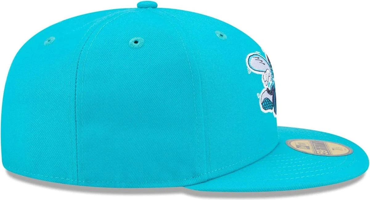 Adult Charlotte Hornets Teal Hardwood Classic Team Logo 59Fifty Fitted Hat - Men's - Image 4