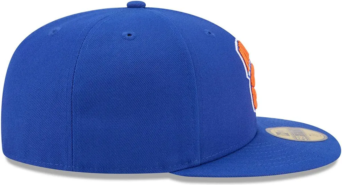 Adult New York Knicks Blue Hardwood Classic Team Logo 59Fifty Fitted Hat - Men's - Image 3