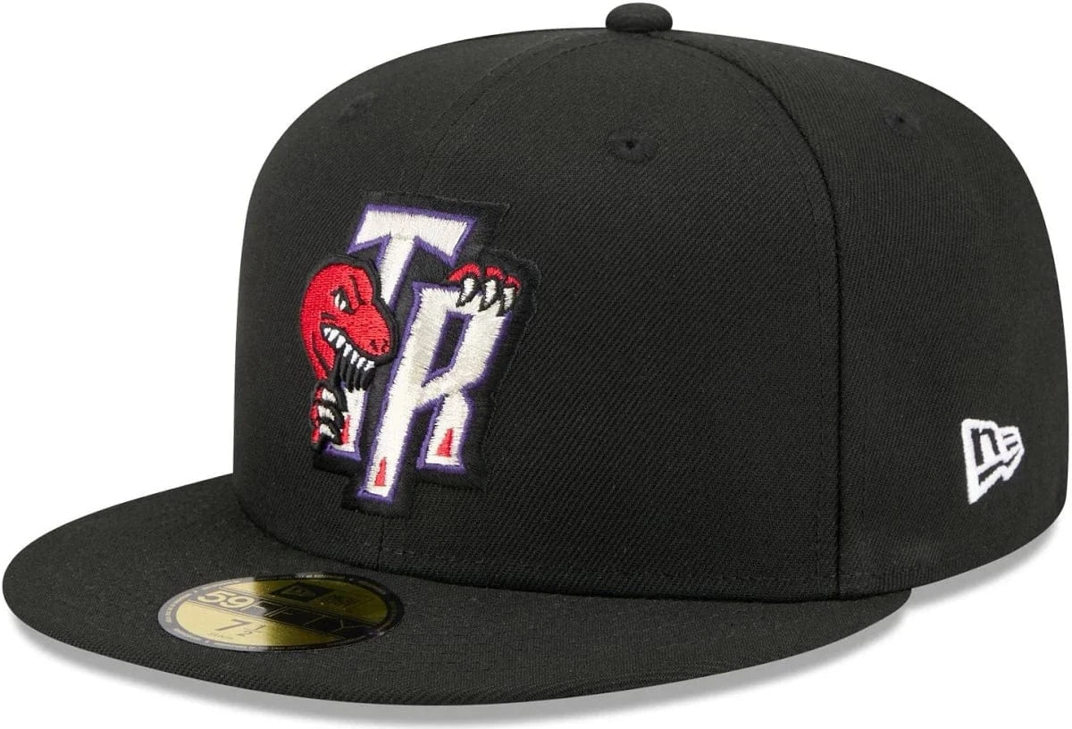 Adult Toronto Raptors Black Hardwood Classic Team Logo 59Fifty Fitted Hat - Men's
