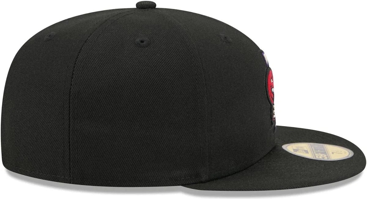 Adult Toronto Raptors Black Hardwood Classic Team Logo 59Fifty Fitted Hat - Men's - Image 4
