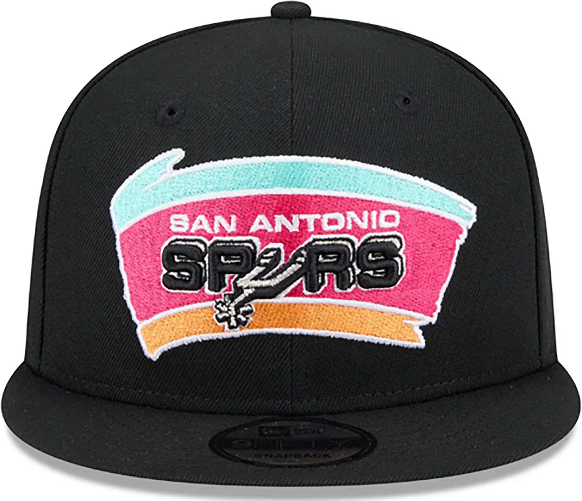 Adult San Antonio Spurs Black Hardwood Classic Team Logo 59Fifty Fitted Hat - Men's - Image 2
