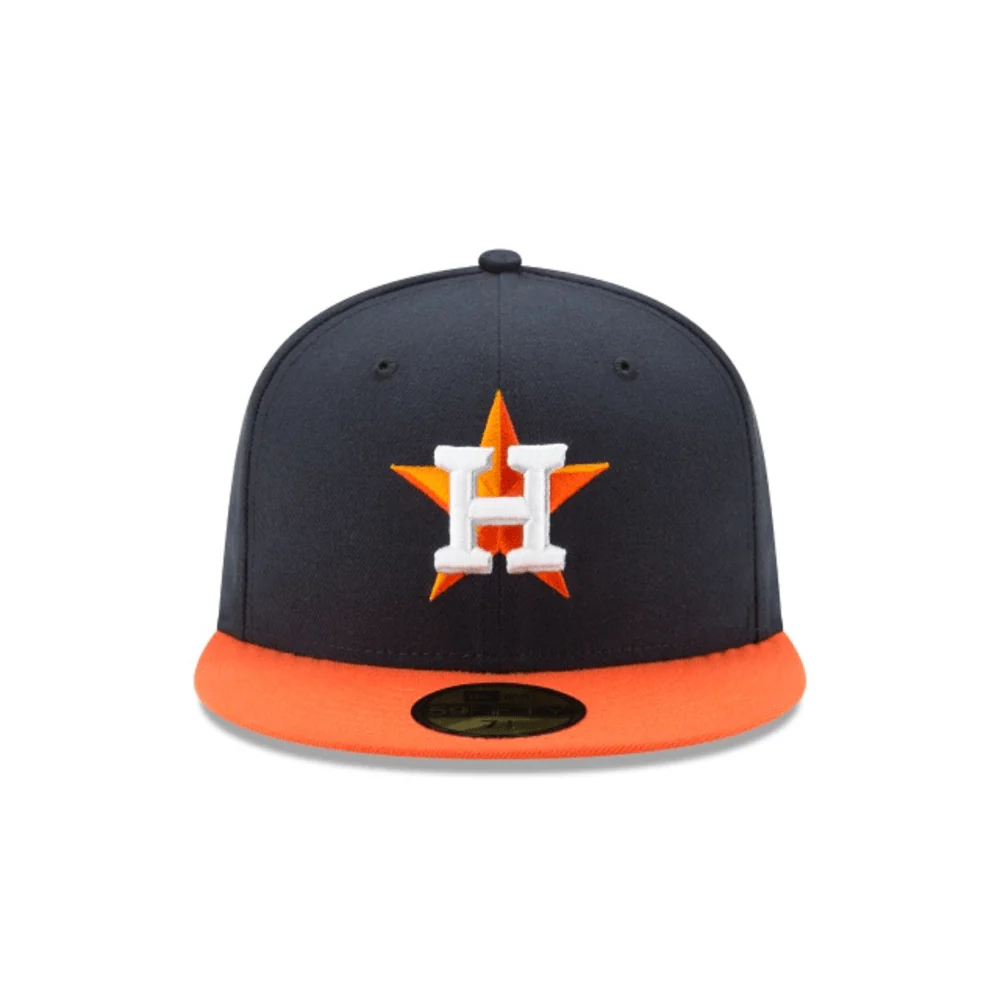 Adult Houston Astros New Era Navy/Orange Road Authentic Collection On Field 59FIFTY Performance Fitted Hat - Men's - Image 3
