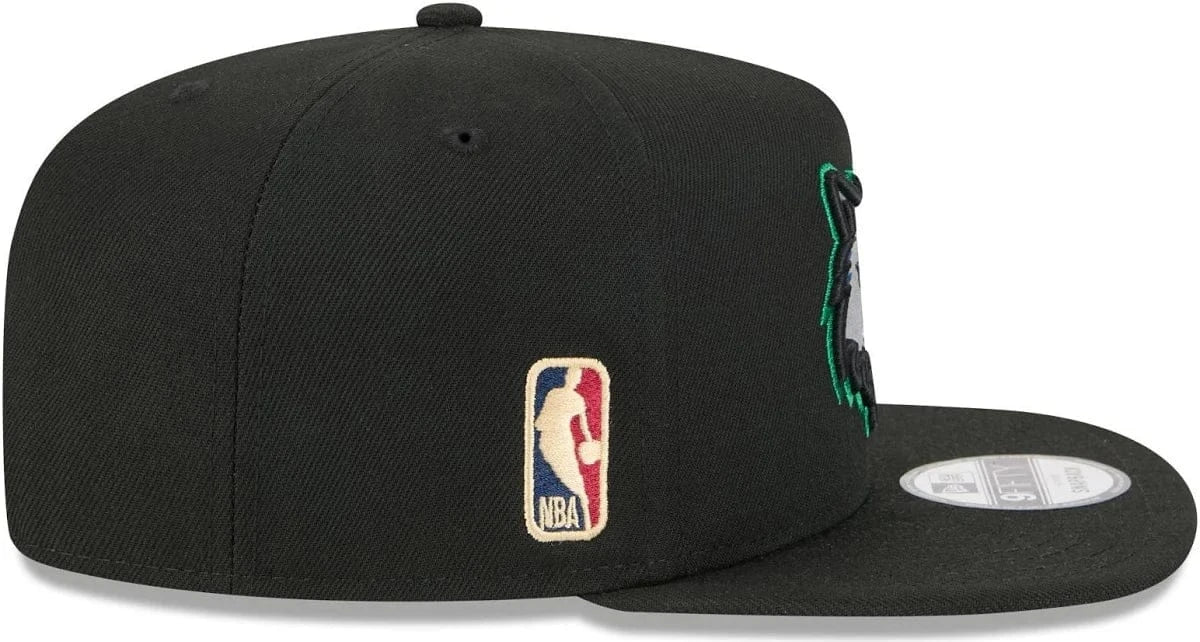 Adult Minnesota Timberwolves New Era Black Hardwood Classic 9FIFTY Snapback Hat - Men's - Image 3