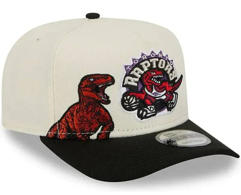 Adult Toronto Raptors New Era Chrome Mascot Illustrated A-Frame 9FIFTY Adjustable Snapback Hat - Men's