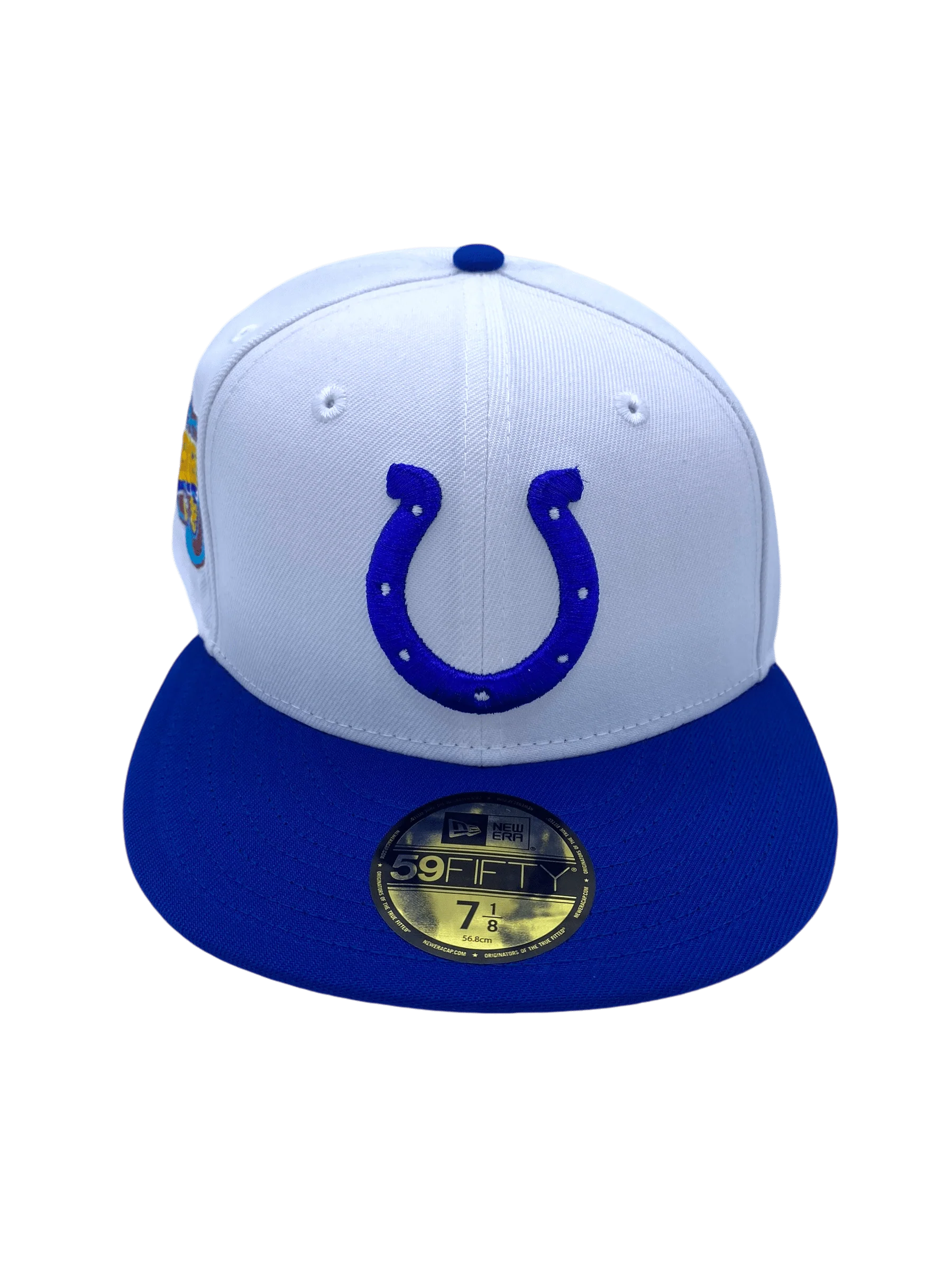 Adult Indianapolis Colts New Era Chrome/Blue Custom Side Patch 59FIFTY Fitted Hat - Men's - Image 4