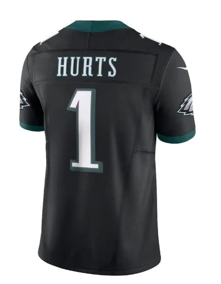Adult Jalen Hurts Philadelphia Eagles Nike 2024 Black Vapor F.U.S.E. Limited Jersey - Men's - Image 3