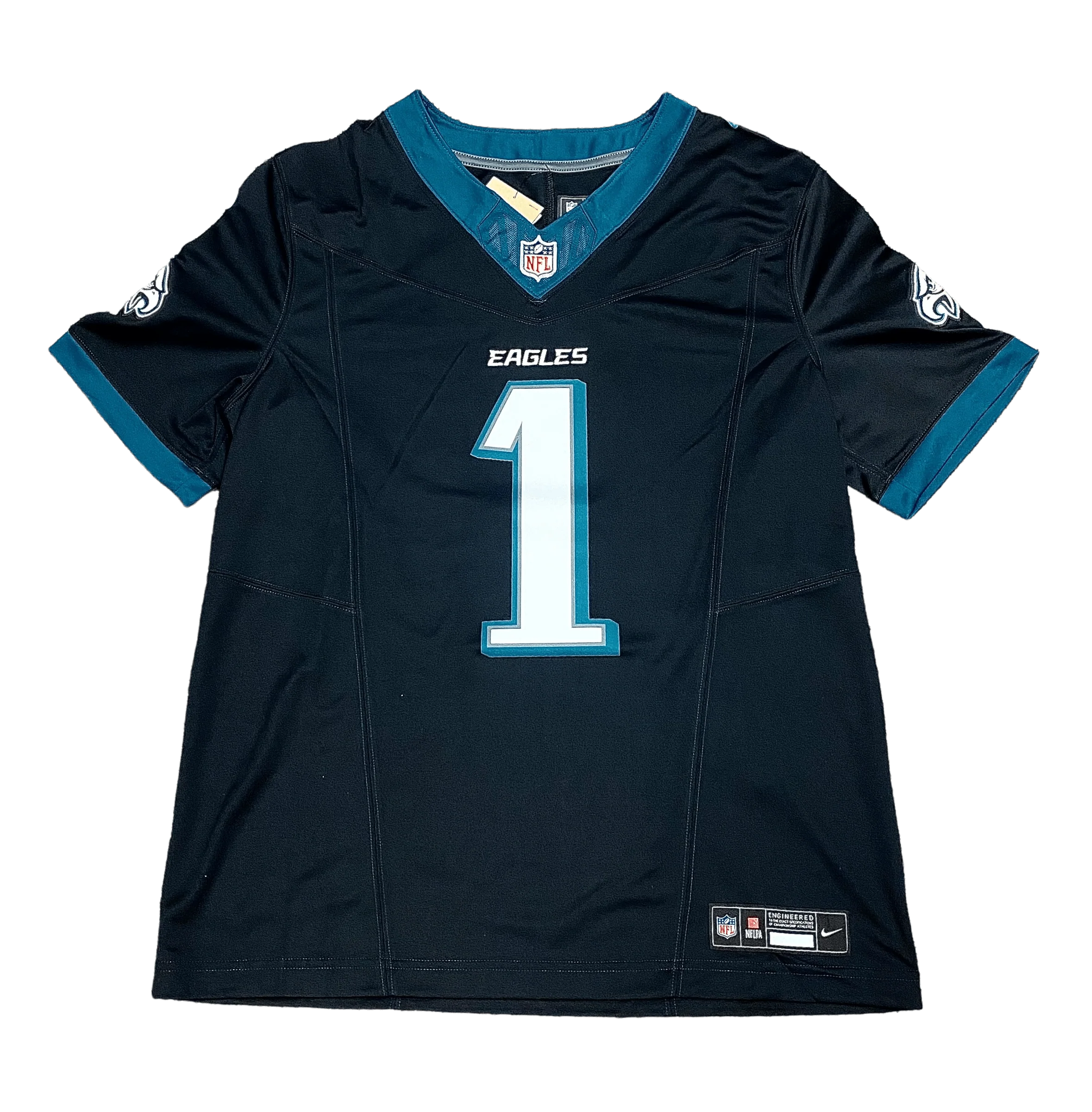 Adult Jalen Hurts Philadelphia Eagles Nike 2024 Black Vapor F.U.S.E. Limited Jersey - Men's - Image 4