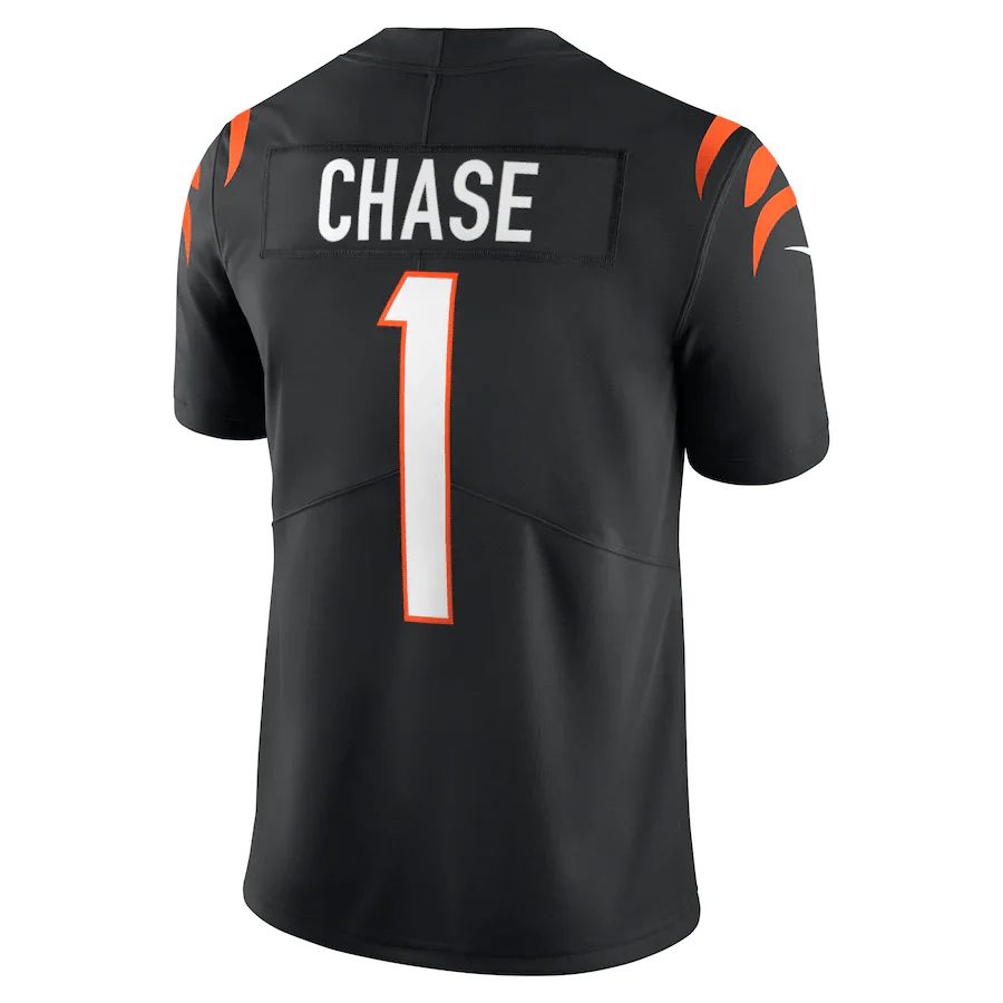 Adult Ja'Marr Chase Cincinnati Bengals Nike Black Vapor F.U.S.E. Limited Jersey - Men's - Image 3