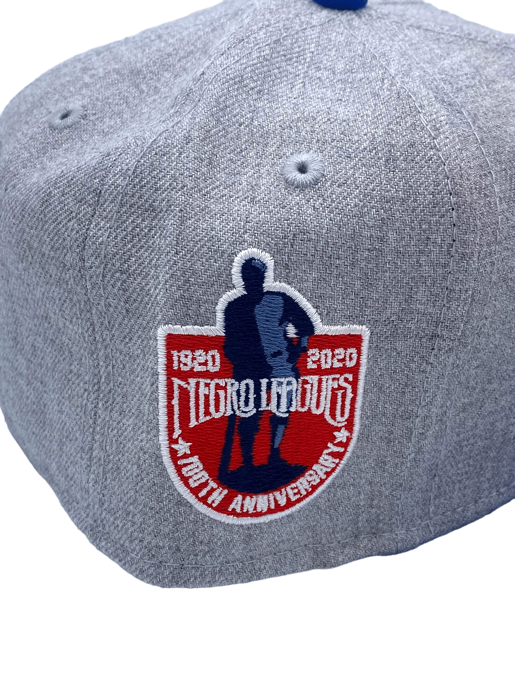 Adult Kansas City Monarchs New Era Gray/Blue Custom TYJ 2.0 Side Patch 59FIFTY Fitted Hat -Men's - Image 3
