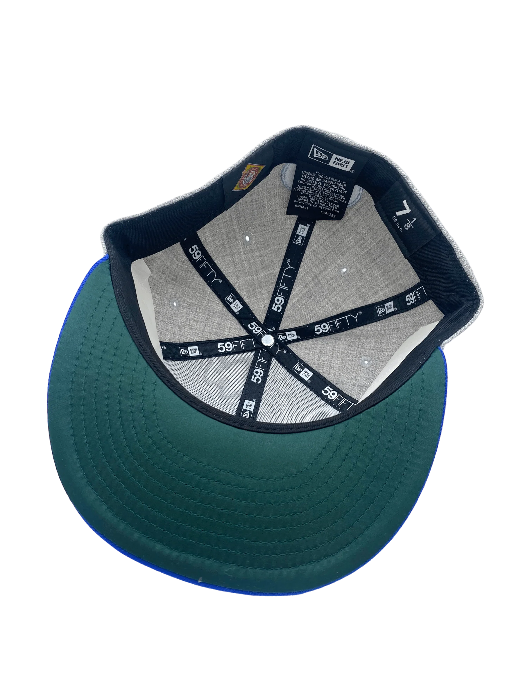Adult Kansas City Monarchs New Era Gray/Blue Custom TYJ 2.0 Side Patch 59FIFTY Fitted Hat -Men's - Image 4