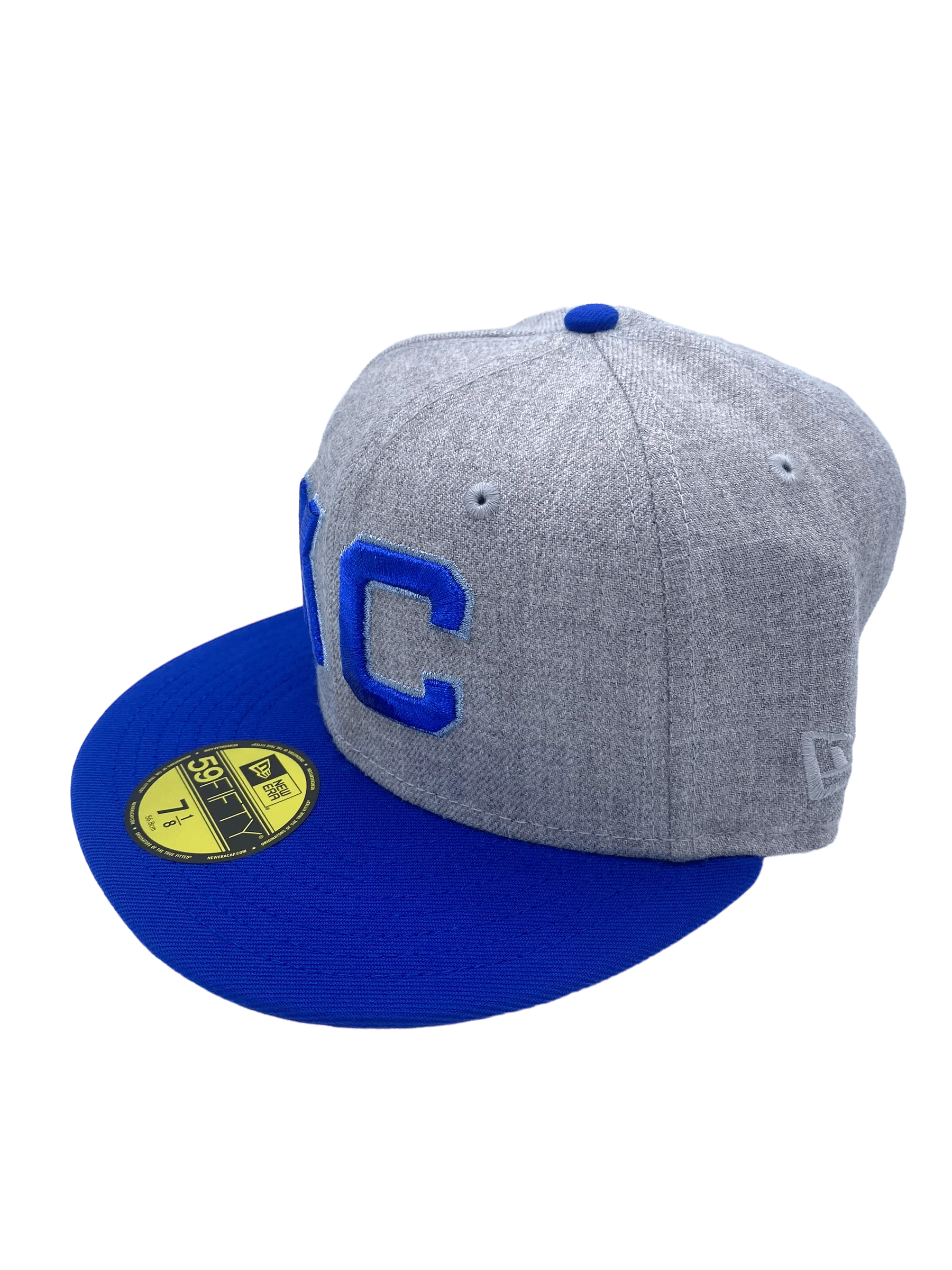 Adult Kansas City Monarchs New Era Gray/Blue Custom TYJ 2.0 Side Patch 59FIFTY Fitted Hat -Men's - Image 6