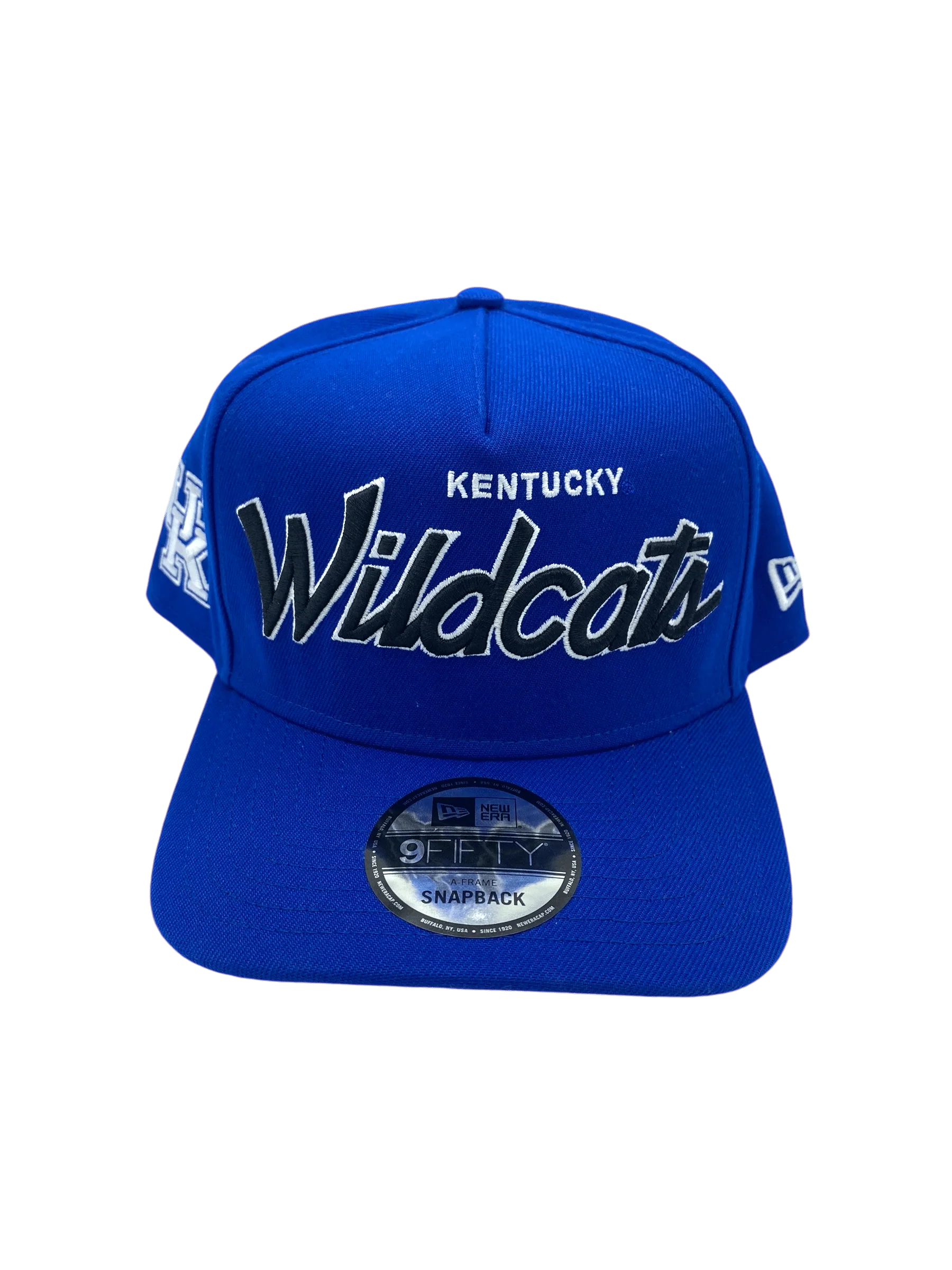 Adult Kentucky Wildcats New Era Blue Script A-Frame 9FIFTY Adjustable Snapback Hat- Men's - Image 3