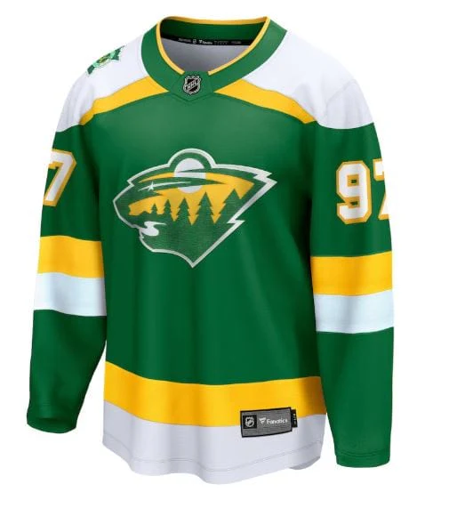 Adult Kirill Kaprizov Minnesota Wild Fanatics Alternate Green Breakaway Player Jersey - Men's - Image 3