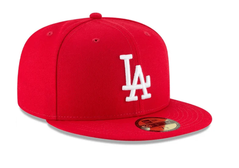 Adult Los Angeles Dodgers New Era Red and White Collection 59FIFTY Fitted Hat - Men's - Image 3