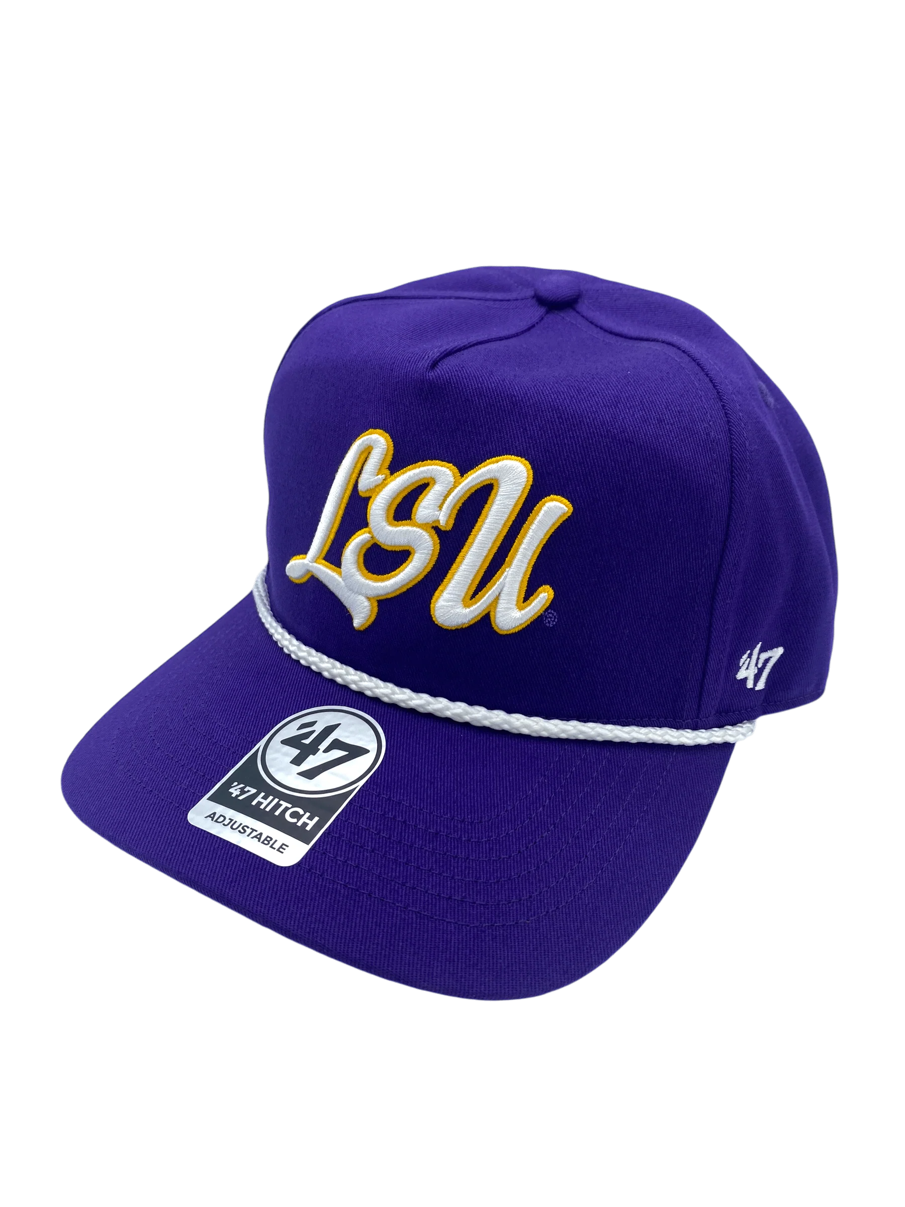 Adult LSU Tigers '47 Overhand Hitch Purple Adjustable Snapback Hat - Men's - Image 5