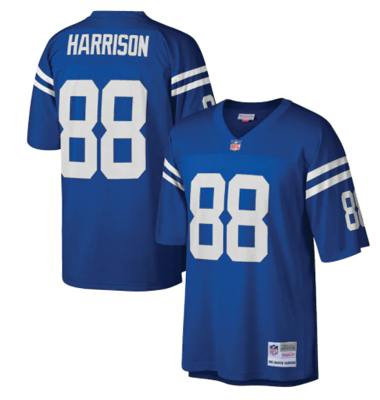 Adult Marvin Harrison Indianapolis Colts Mitchell & Ness Blue Throwback Jersey - Men's