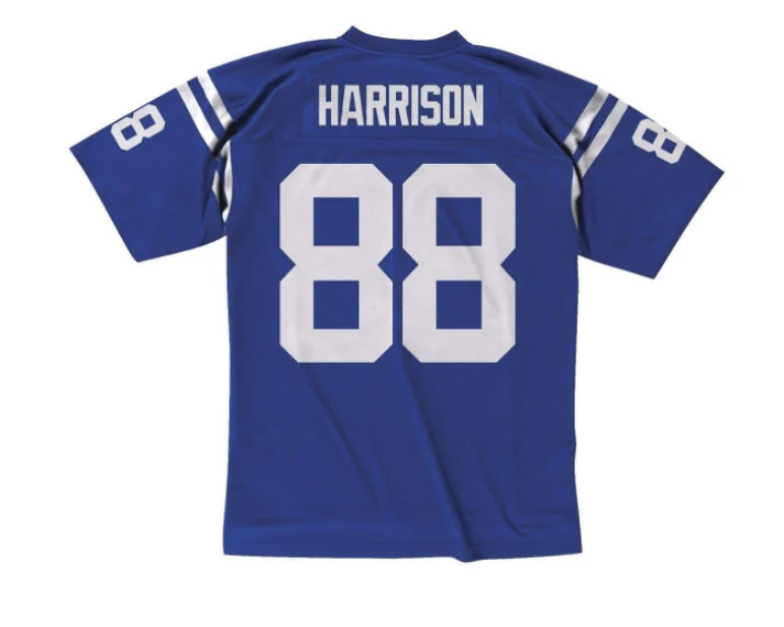 Adult Marvin Harrison Indianapolis Colts Mitchell & Ness Blue Throwback Jersey - Men's - Image 2