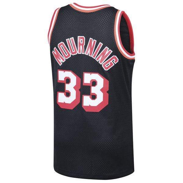 Adult Alonzo Mourning Miami Heat Mitchell & Ness Black Throwback Swingman Jersey - Men's - Image 5