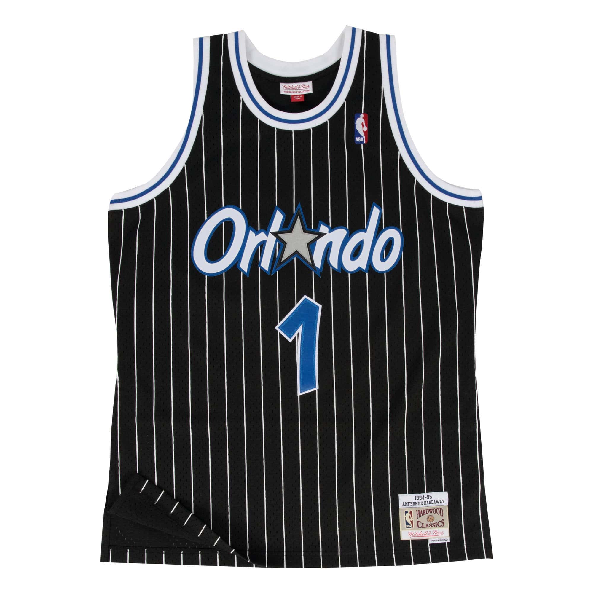 Adult Anfernee "Penny" Hardaway Orlando Magic Mitchell & Ness Black Throwback Swingman Jersey - Men's - Image 4