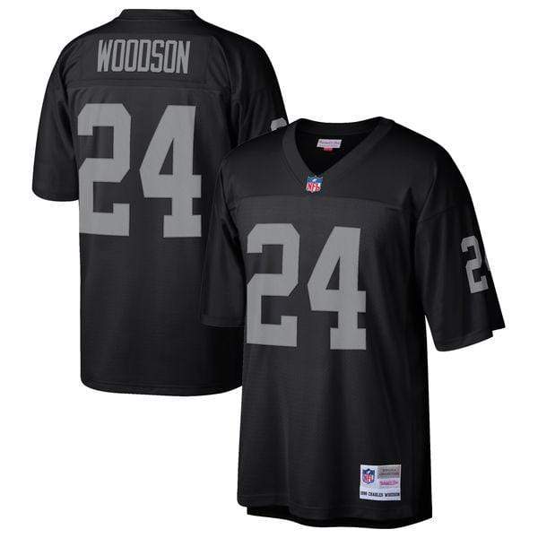 Adult Charles Woodson Oakland Raiders Mitchell & Ness NFL Black Throwback Jersey - Men's - Image 3