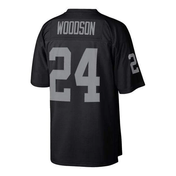 Adult Charles Woodson Oakland Raiders Mitchell & Ness NFL Black Throwback Jersey - Men's - Image 4
