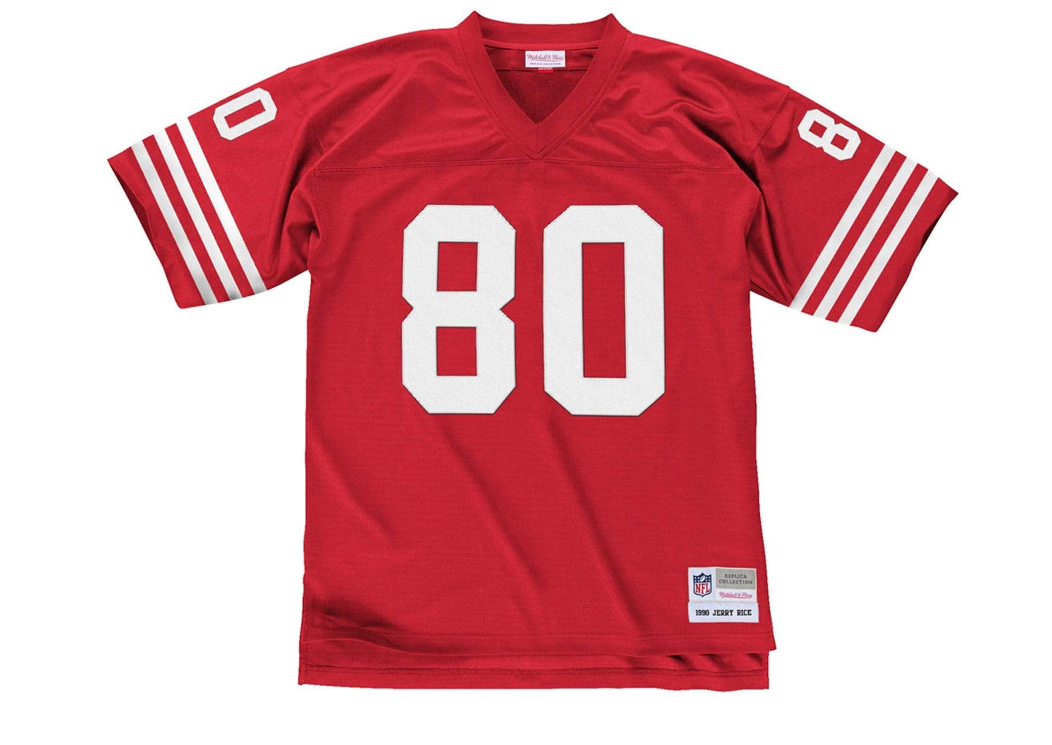 Adult Jerry Rice San Francisco 49ers Mitchell & Ness NFL Red Throwback Jersey - Men's - Image 2
