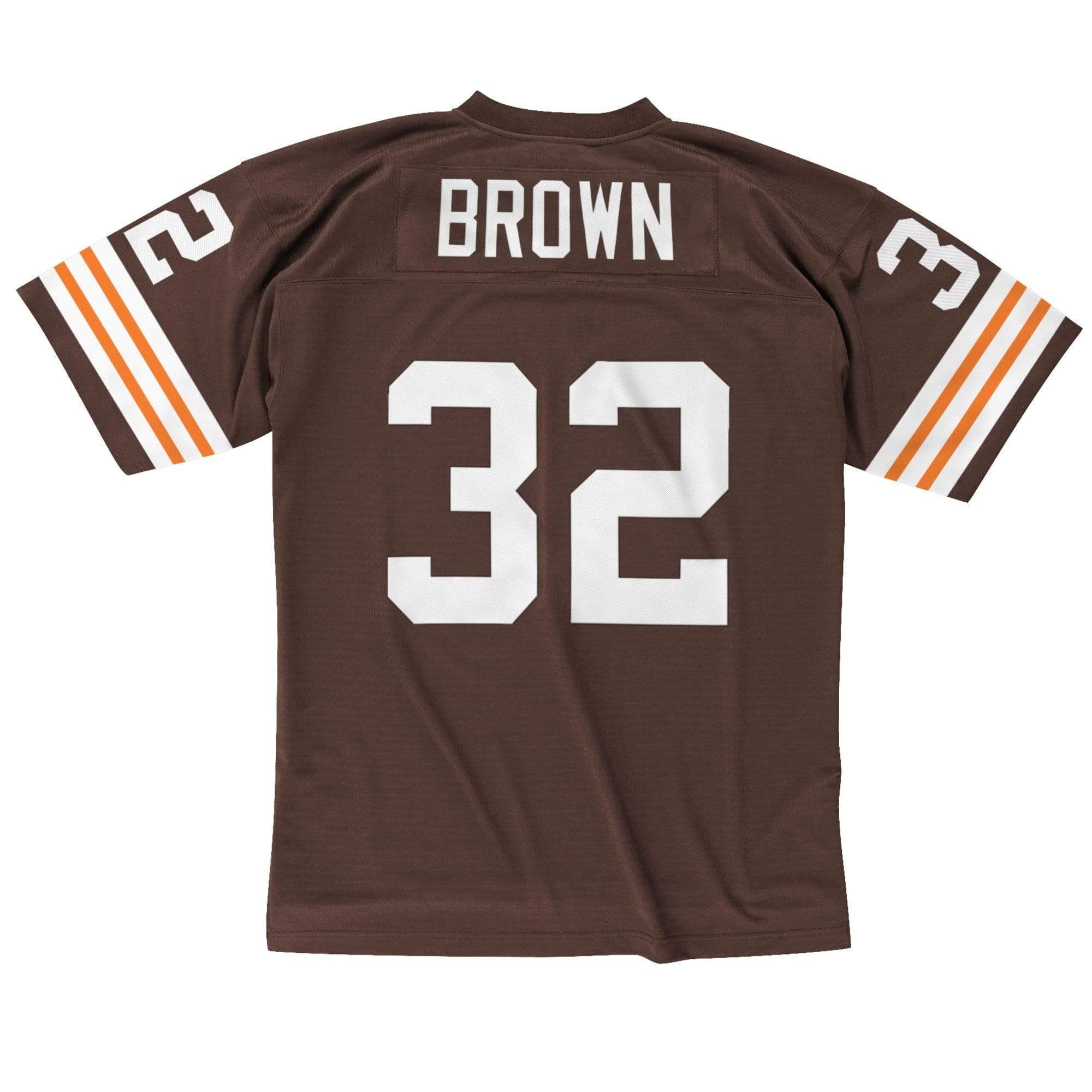 Adult Jim Brown Cleveland Browns Mitchell & Ness NFL Brown Throwback Jersey - Men's - Image 2