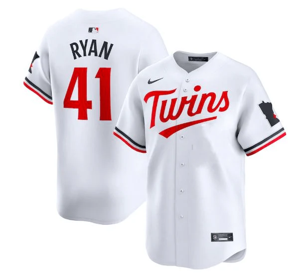 Adult Joe Ryan Minnesota Twins Nike White Home Limited Player Jersey - Men's