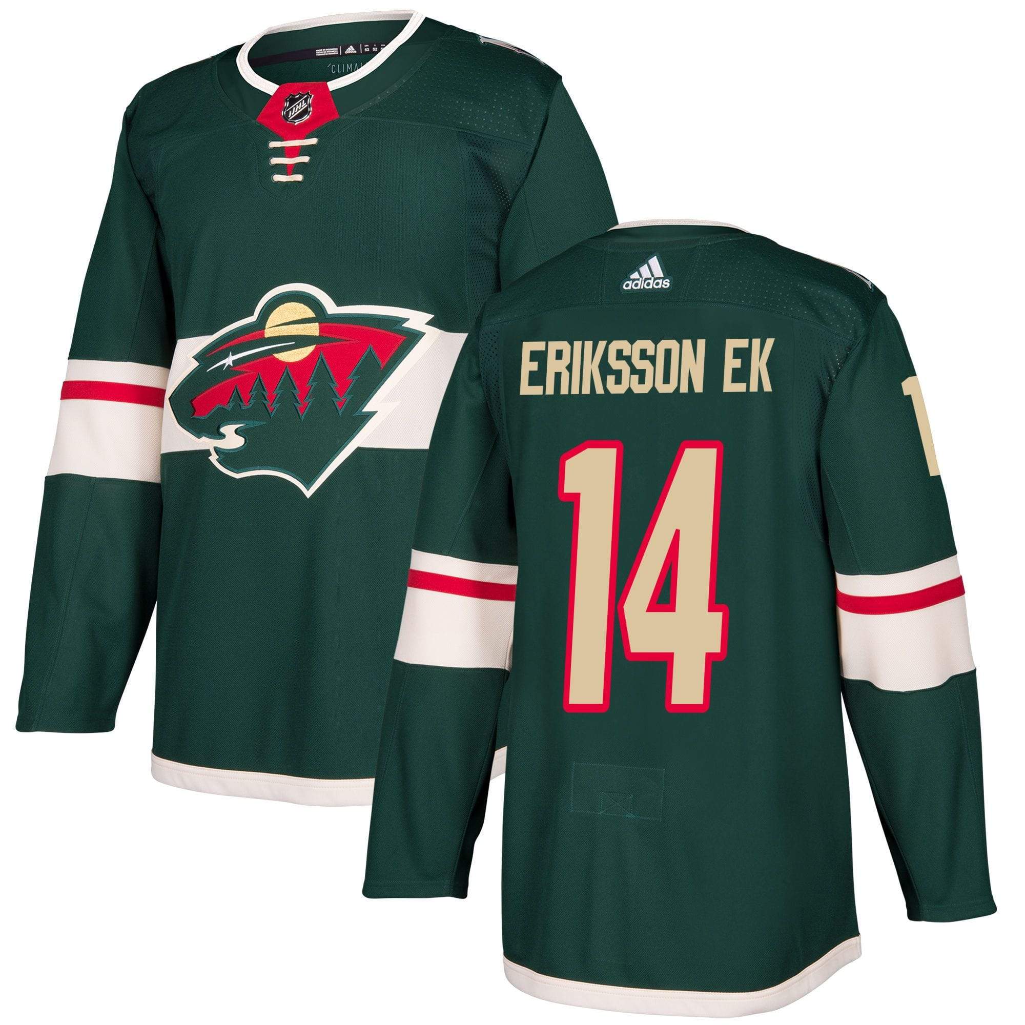 Adult Joel Eriksson Ek Minnesota Wild adidas Green Authentic Player Jersey - Men's - Image 3