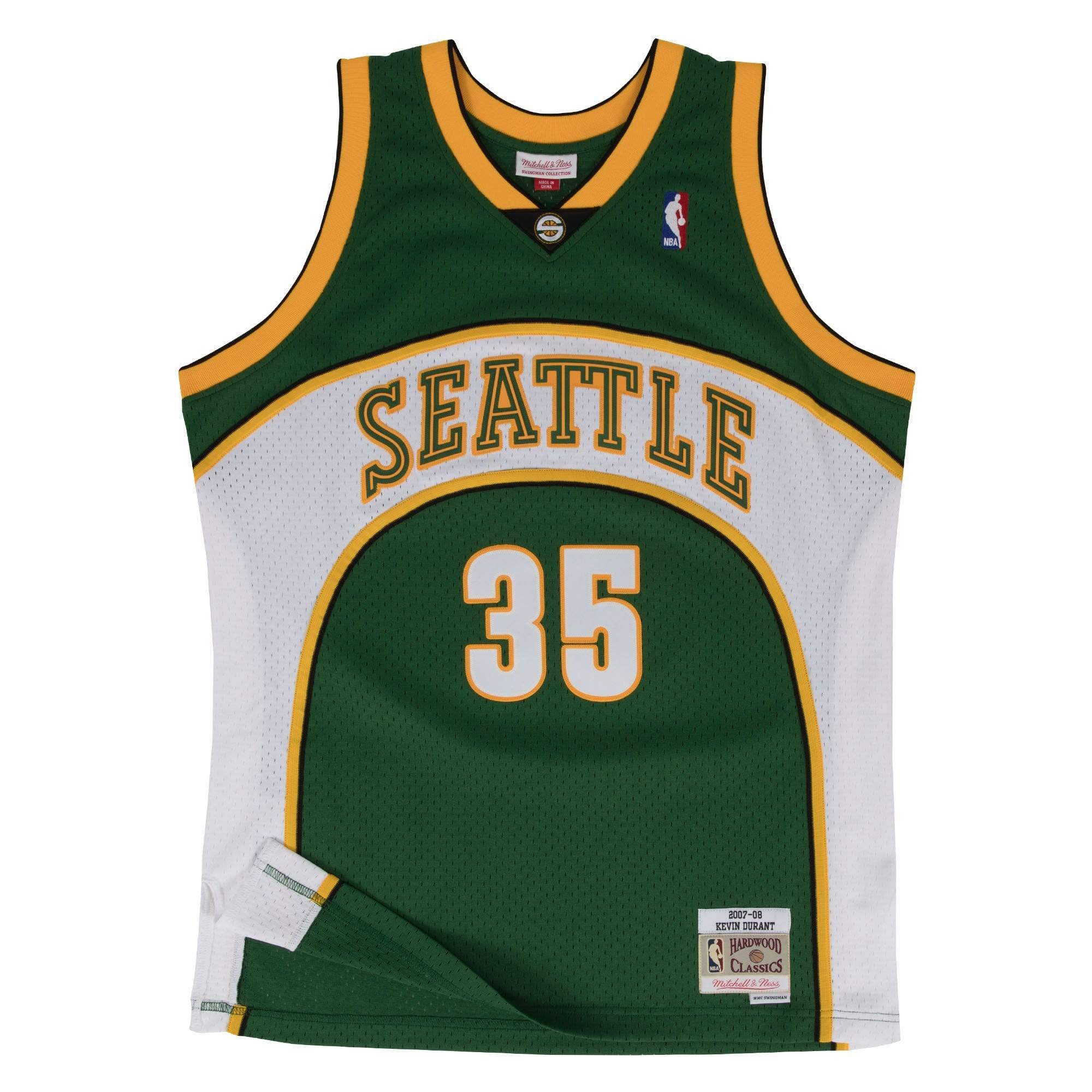 Adult Kevin Durant Seattle Supersonics Mitchell & Ness NBA Green Throwback Swingman Jersey - Men's