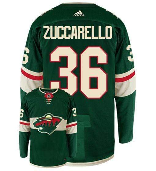 Adult Mats Zuccarello Minnesota Wild adidas Green Authentic Player Jersey - Men's