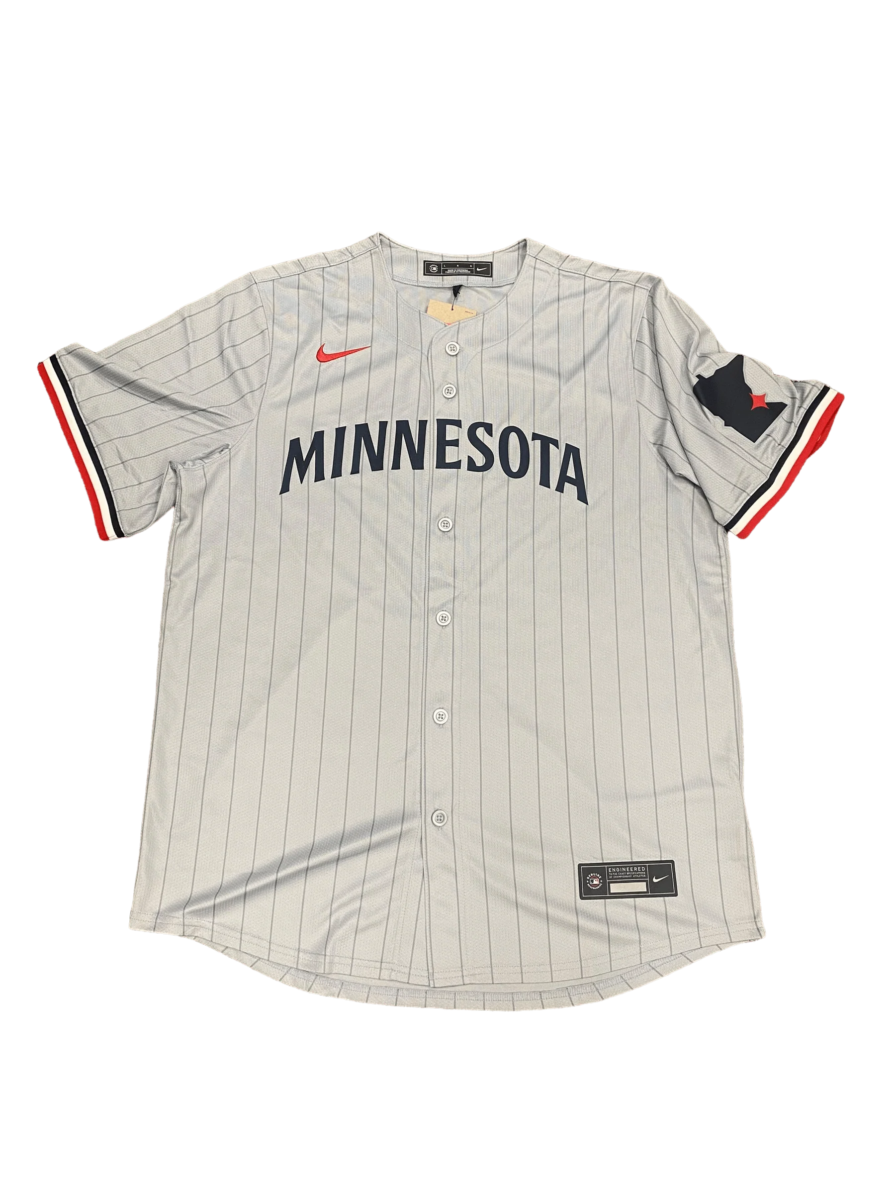 Adult Minnesota Twins Nike Gray Road Limited Blank Jersey - Men's - Image 4
