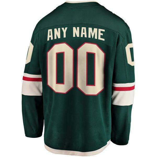 Adult Minnesota Wild Fanatics Branded Green Custom Breakaway Jersey - Men's - Image 3