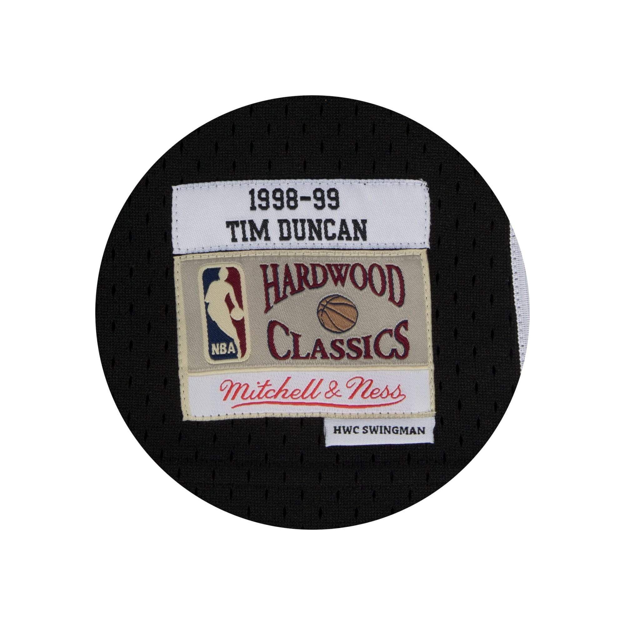 Adult Tim Duncan San Antonio Spurs Mitchell & Ness Black Throwback Swingman Jersey - Men's - Image 3