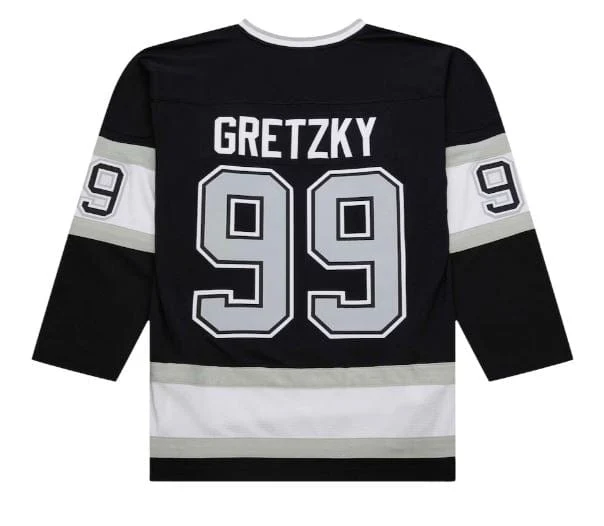 Adult Wayne Gretzky Los Angeles Kings Mitchell & Ness 1992-93 Black Home Power Play Jersey - Men's - Image 2
