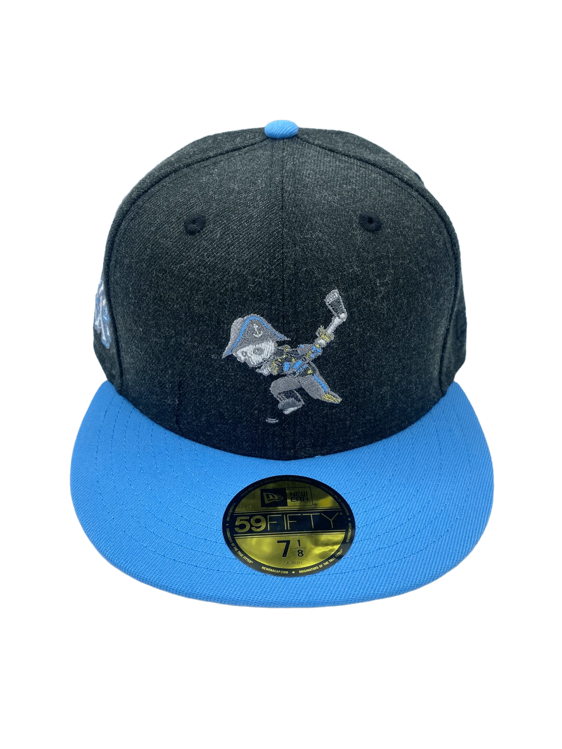 Adult Milwaukee Admirals New Era Black/Blue AHL Custom Side Patch 59FIFTY Fitted Hat - Men's - Image 4
