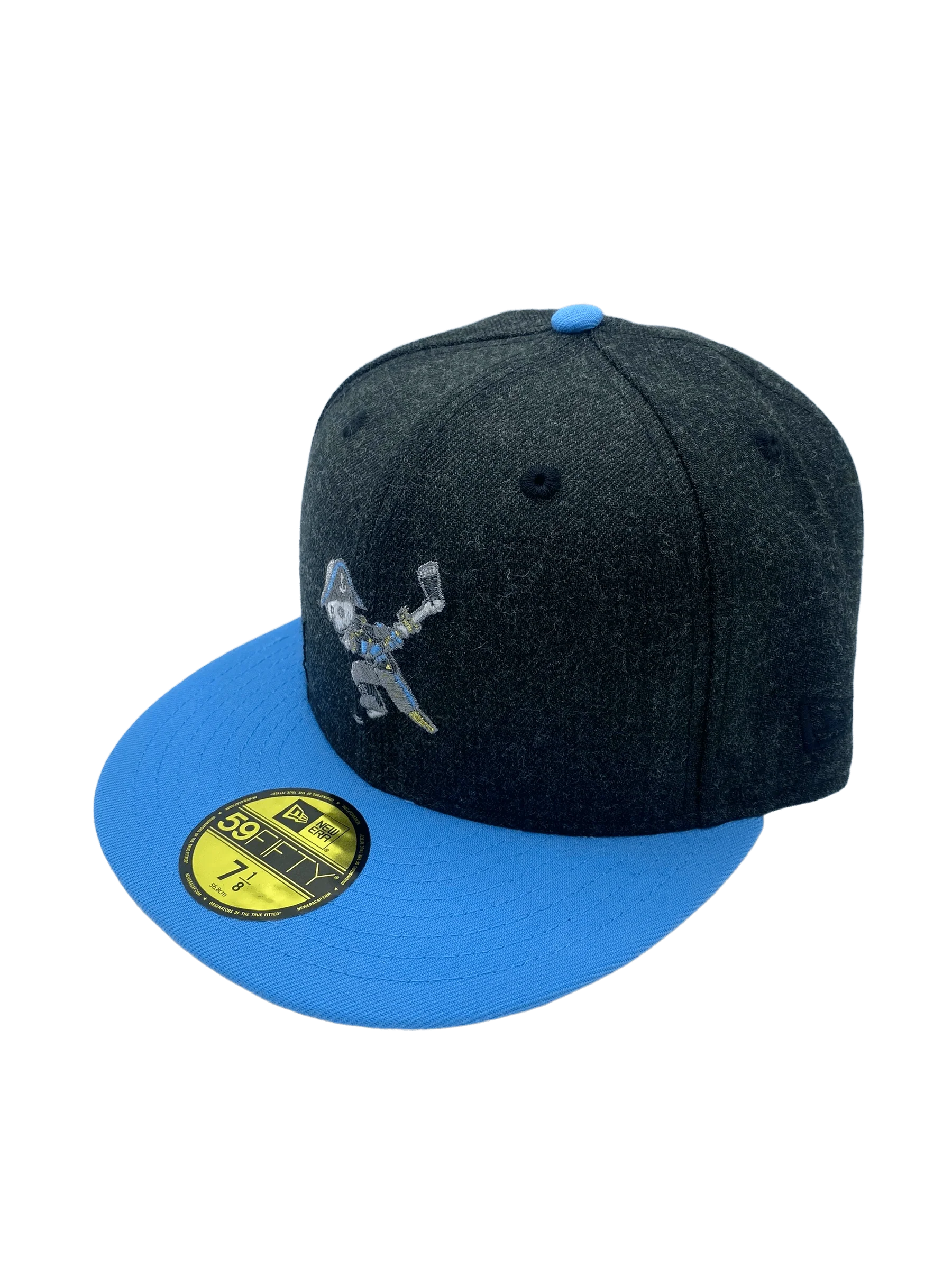 Adult Milwaukee Admirals New Era Black/Blue AHL Custom Side Patch 59FIFTY Fitted Hat - Men's - Image 5