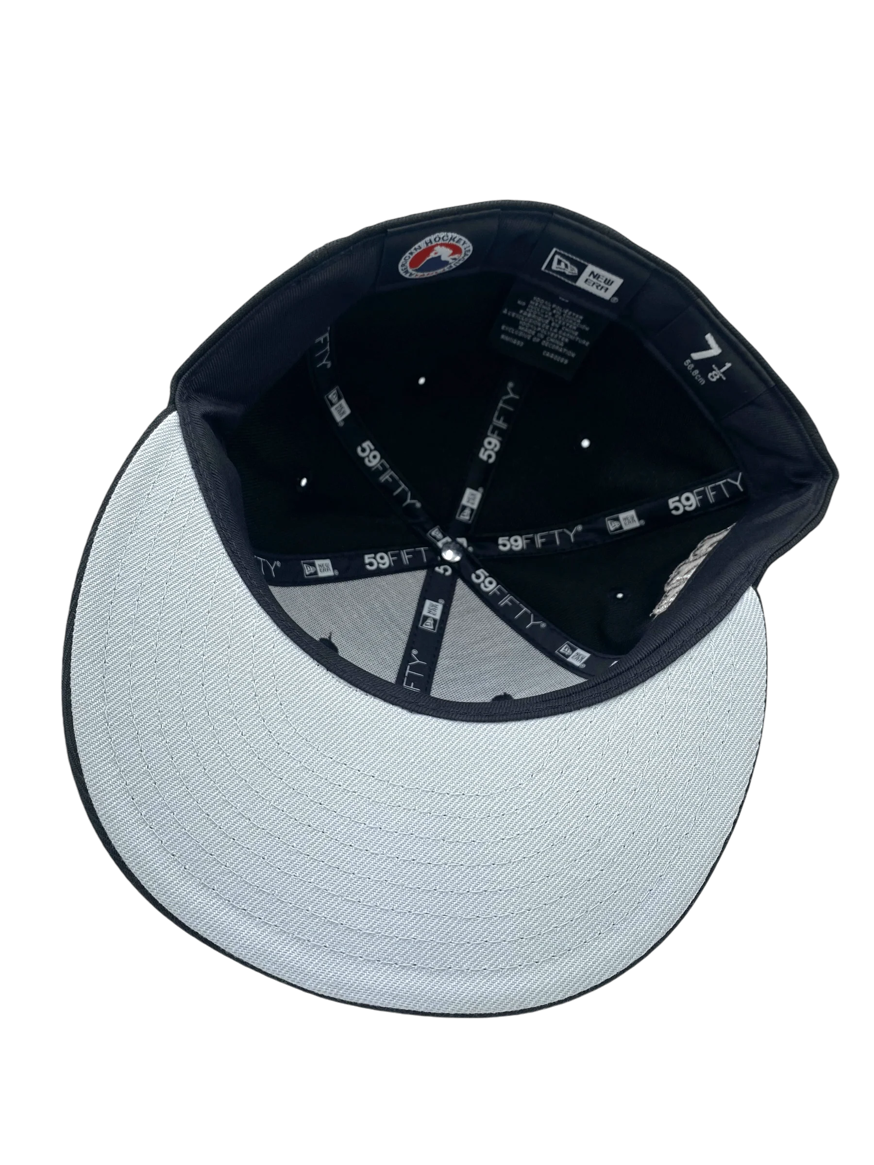 Adult Milwaukee Admirals New Era Black Captain Silver AHL Custom Side Patch 59FIFTY Fitted Hat - Men's - Image 6