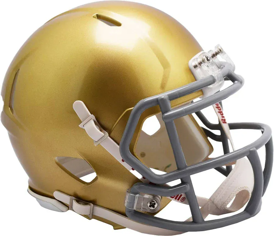 All Ages Notre Dame Fighting Irish Riddell Gold Speed Mini Helmet - Men's