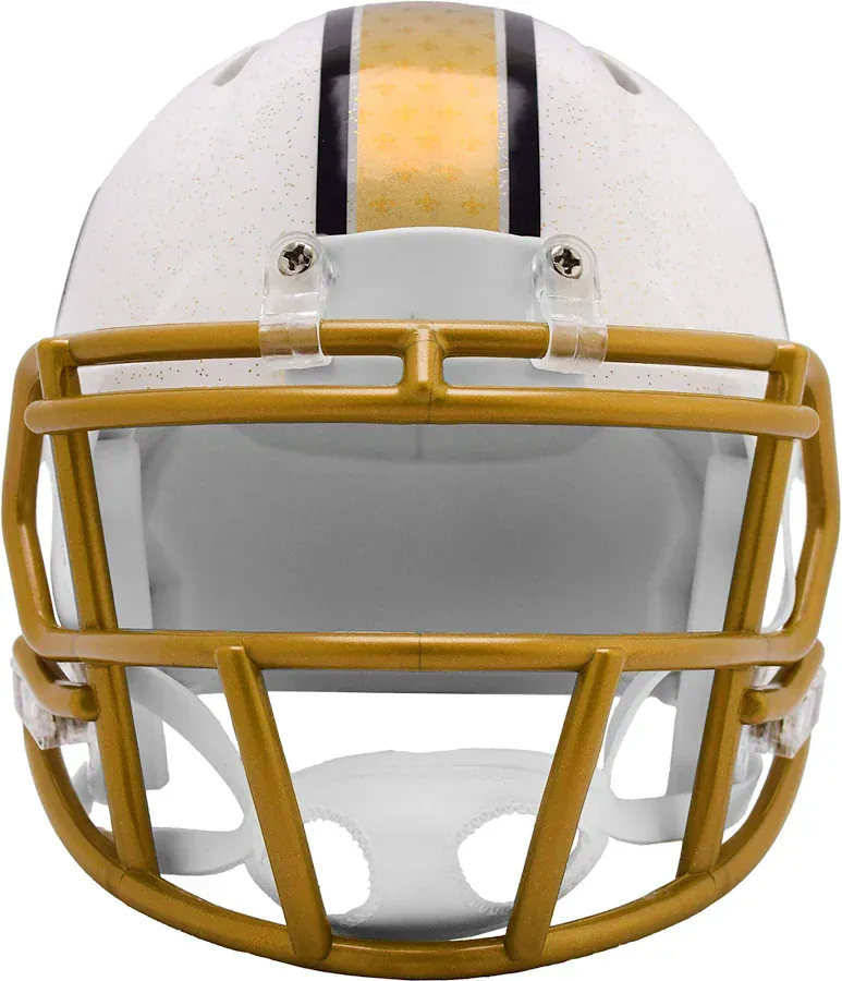 Riddell New Orleans Saints 2025 On-Field Alternate Mini Speed Helmet - Unisex - Image 3