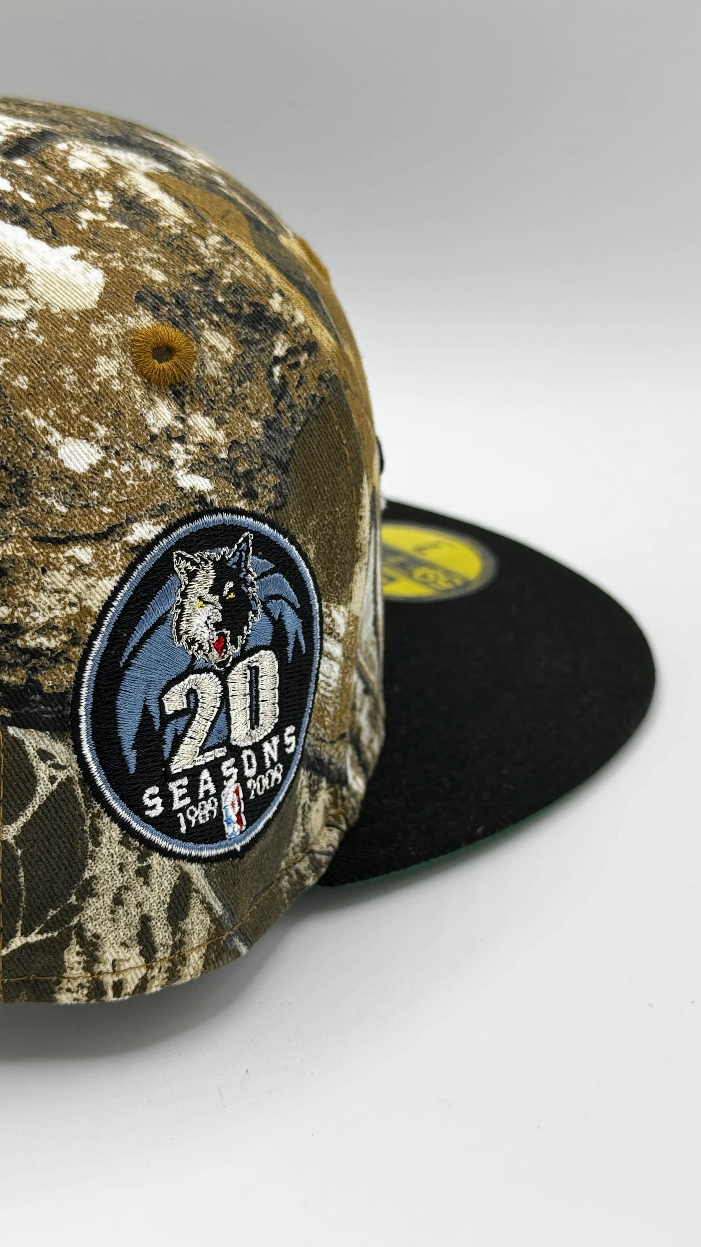 Minnesota Timberwolves Hardwood Classic New Era Camo Real Tree Custom Side Patch 59FIFTY Fitted Hat - Men's - Image 3