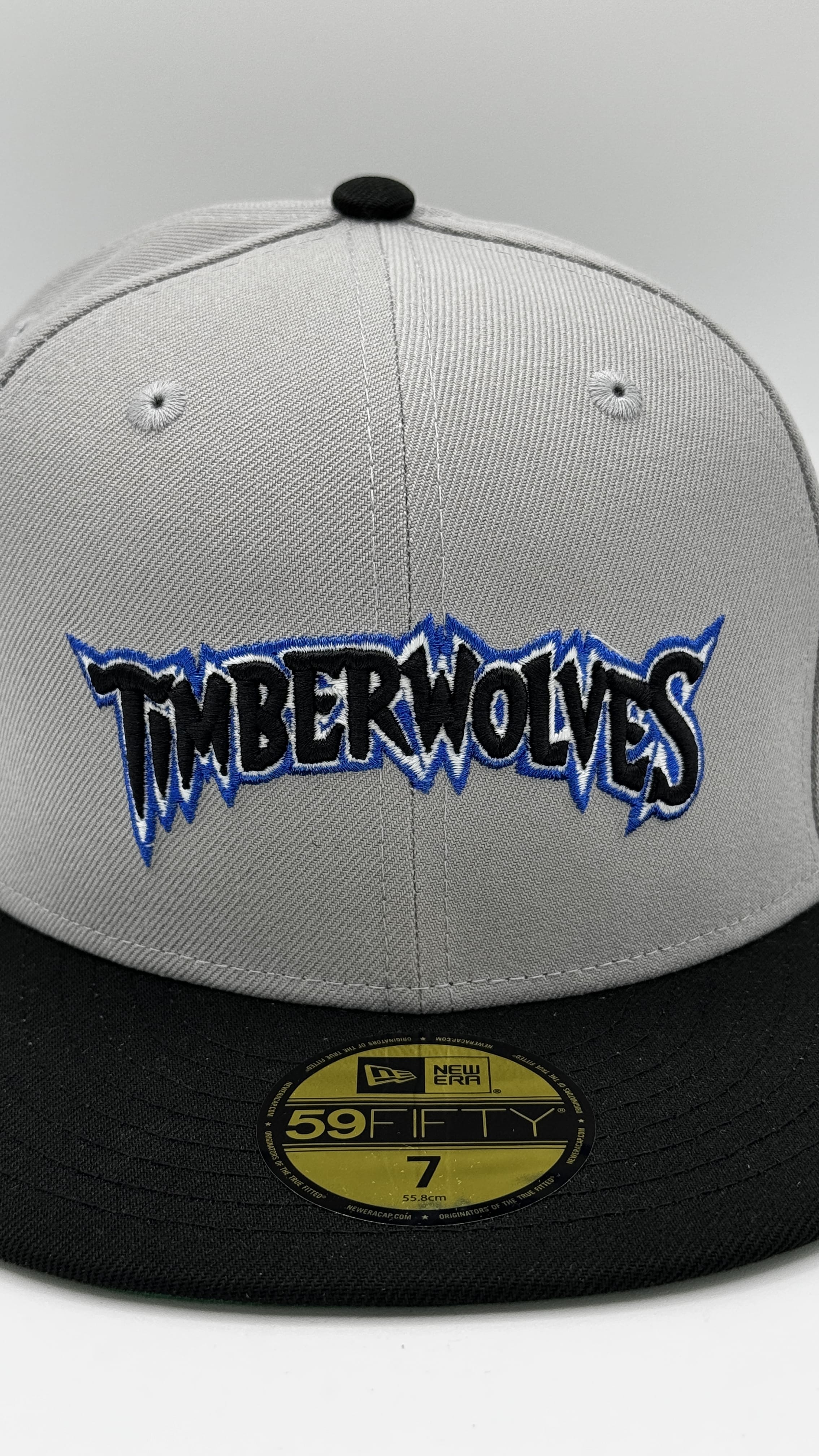 Minnesota Timberwolves New Era Gray Vintage Script Custom 59FIFTY Fitted Hat - Men's - Image 3