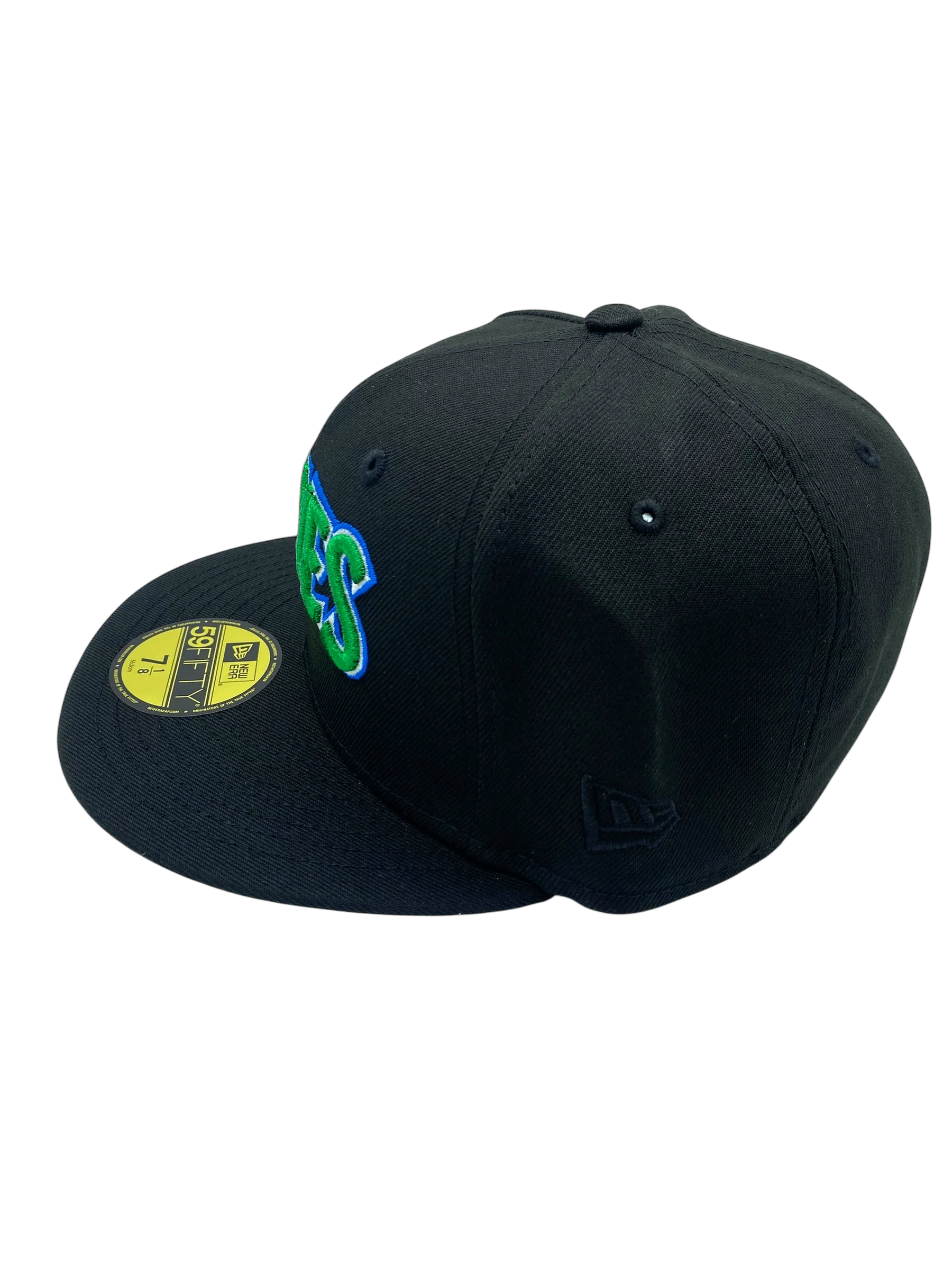 Minnesota Timberwolves New Era Black Script Custom Side Patch 59FIFTY Fitted Hat - Men's - Image 6
