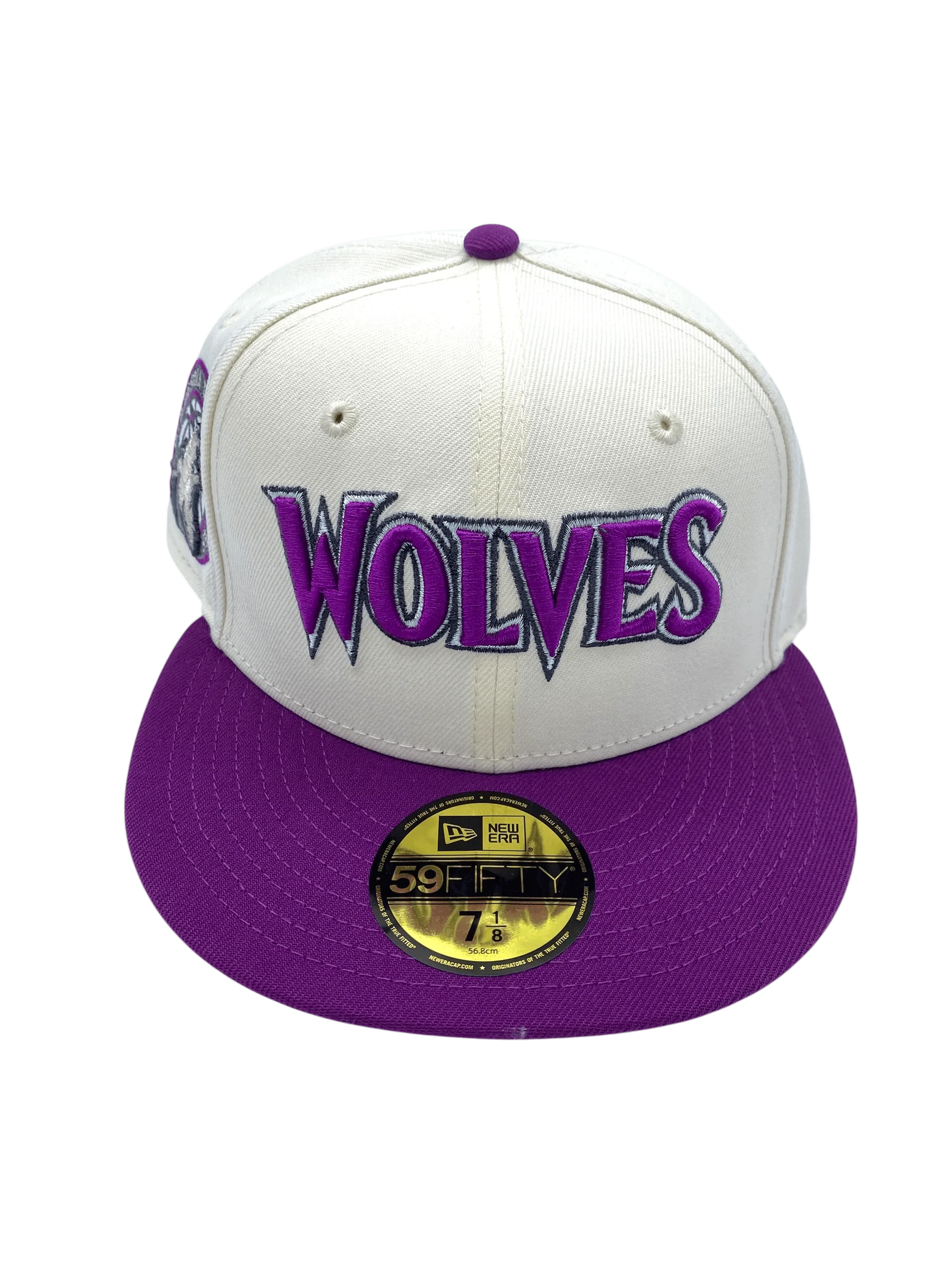 Adult Minnesota Timberwolves New Era Chrome Rain Custom Side Patch 59FIFTY Fitted Hat - Men's - Image 6
