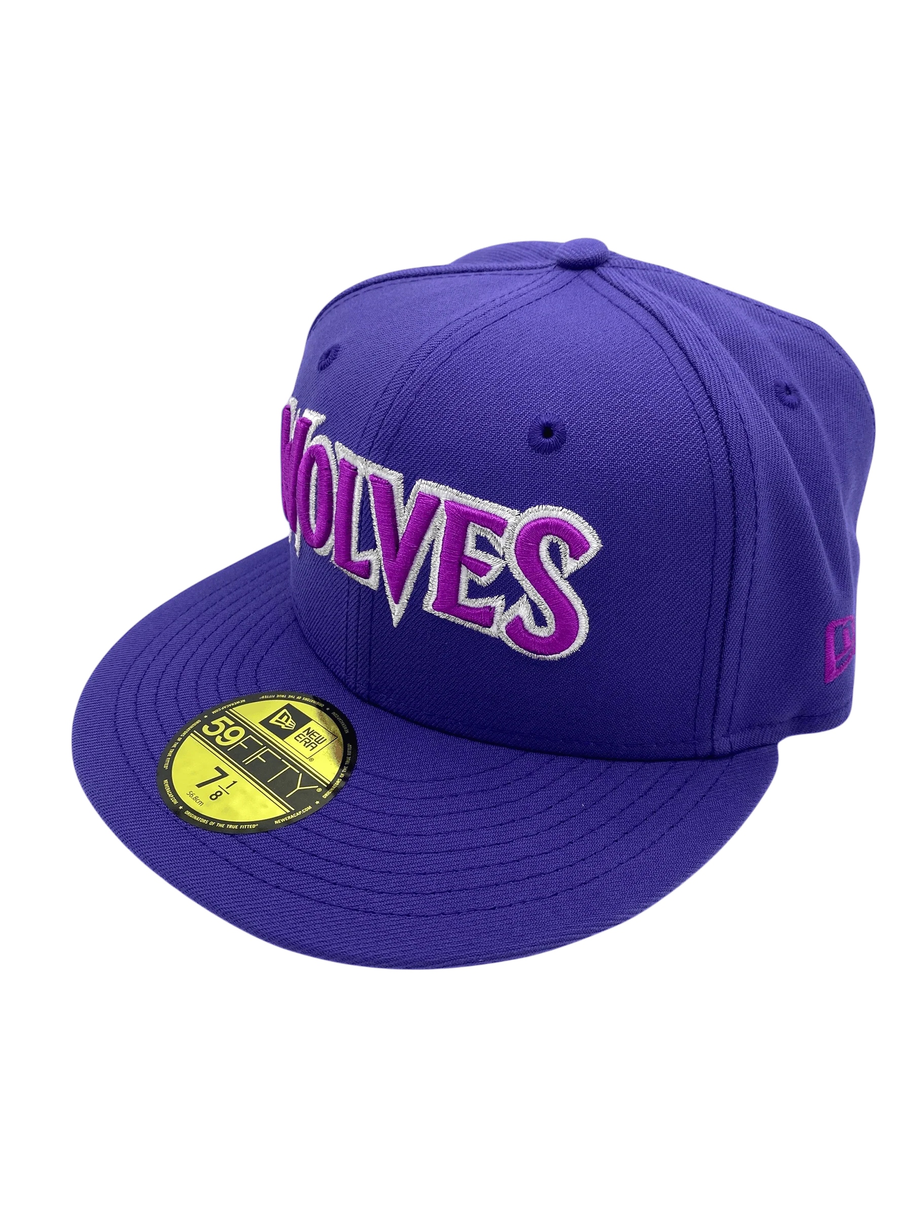 Minnesota Timberwolves New Era Purple Script Custom Side Patch 59FIFTY Fitted Hat - Men's - Image 5